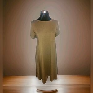 Like New LuLaRoe Dark Green Short Sleeve High Low Maxi Dress LARGE